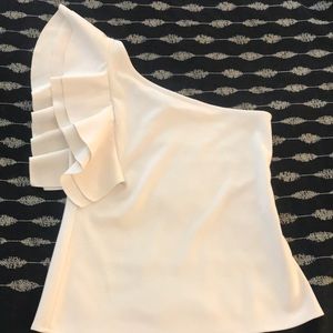 Banana republic one shoulder white top